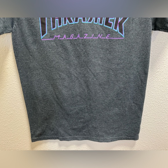 Thrasher Magazine Graphic Shirt Short Sleeve Flames Cotton Blend Men's Small - Picture 4 of 8